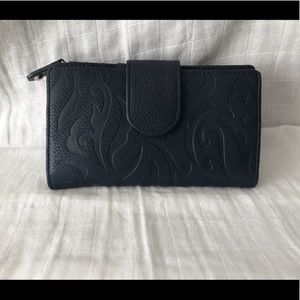 Soprano Leather Wallet - Navy Blue